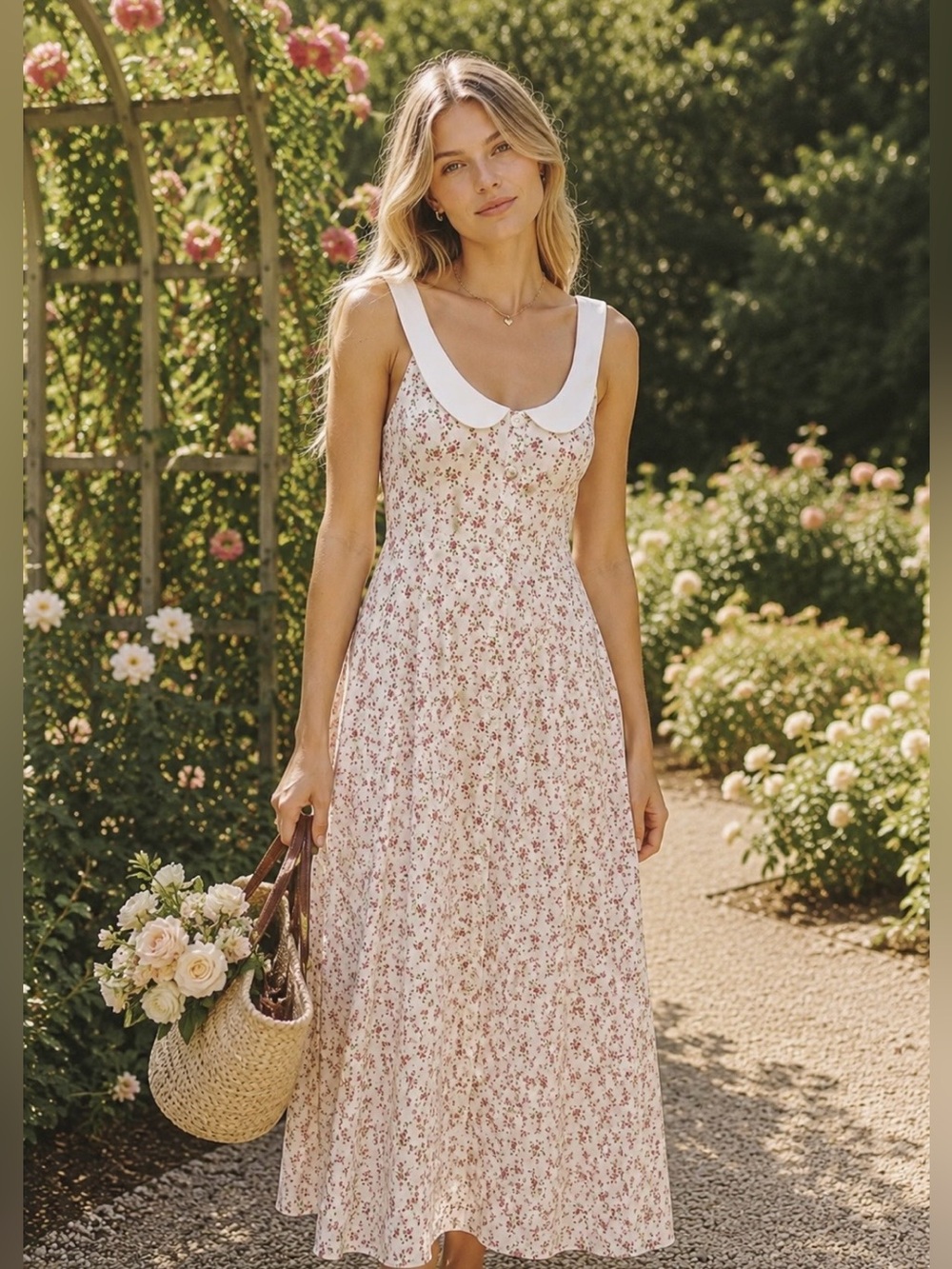 Reformation Charlie Dress In Boheme size 4 Romantic Cottagecore Whimsical